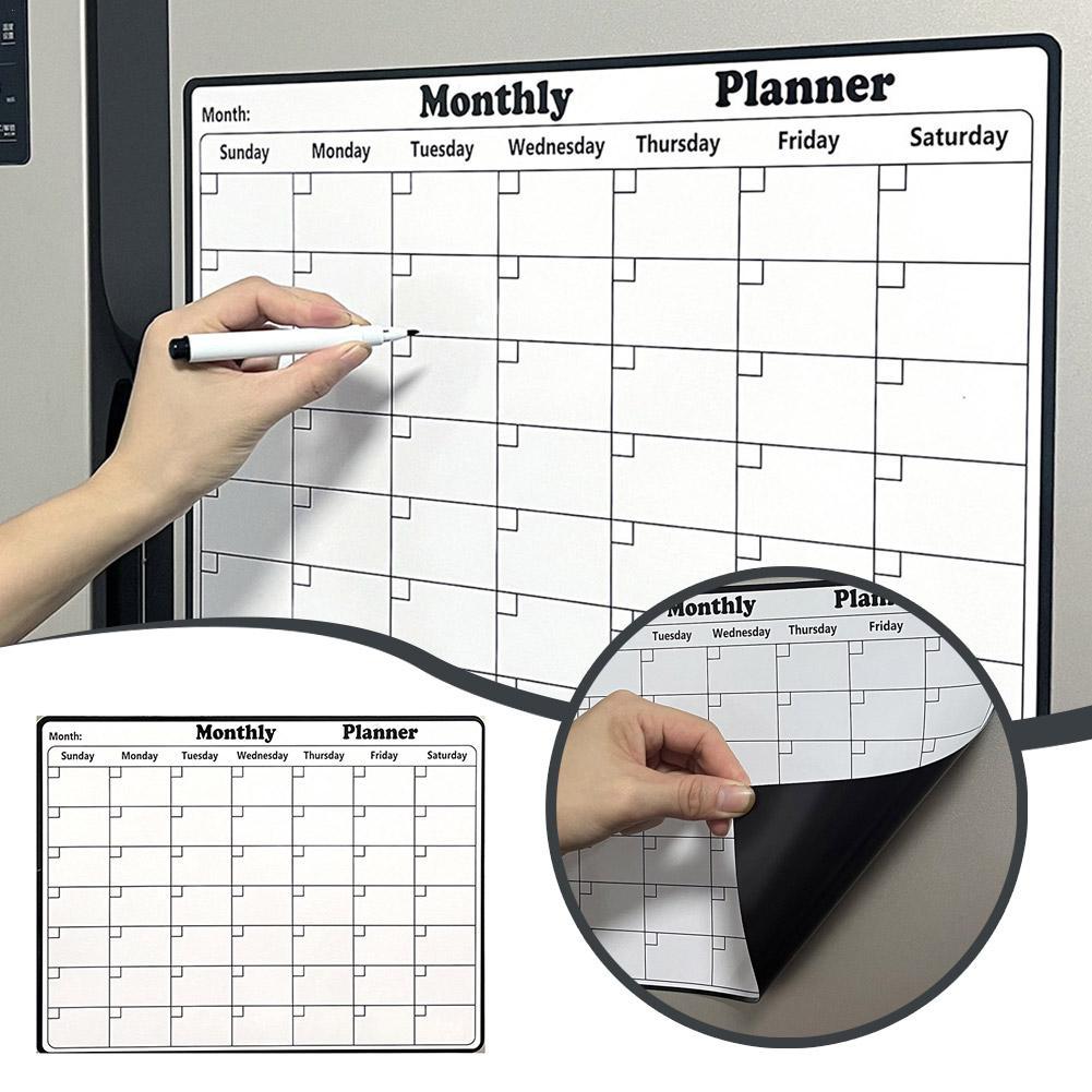 Whiteboard Magnetic - Stylish Magnetic Dry Erase Calendar Whiteboard