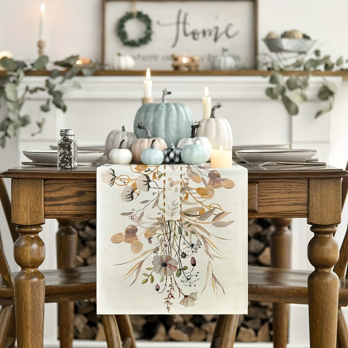 Home Office News - 1pc Autumn Harvest Table Runner Warm
