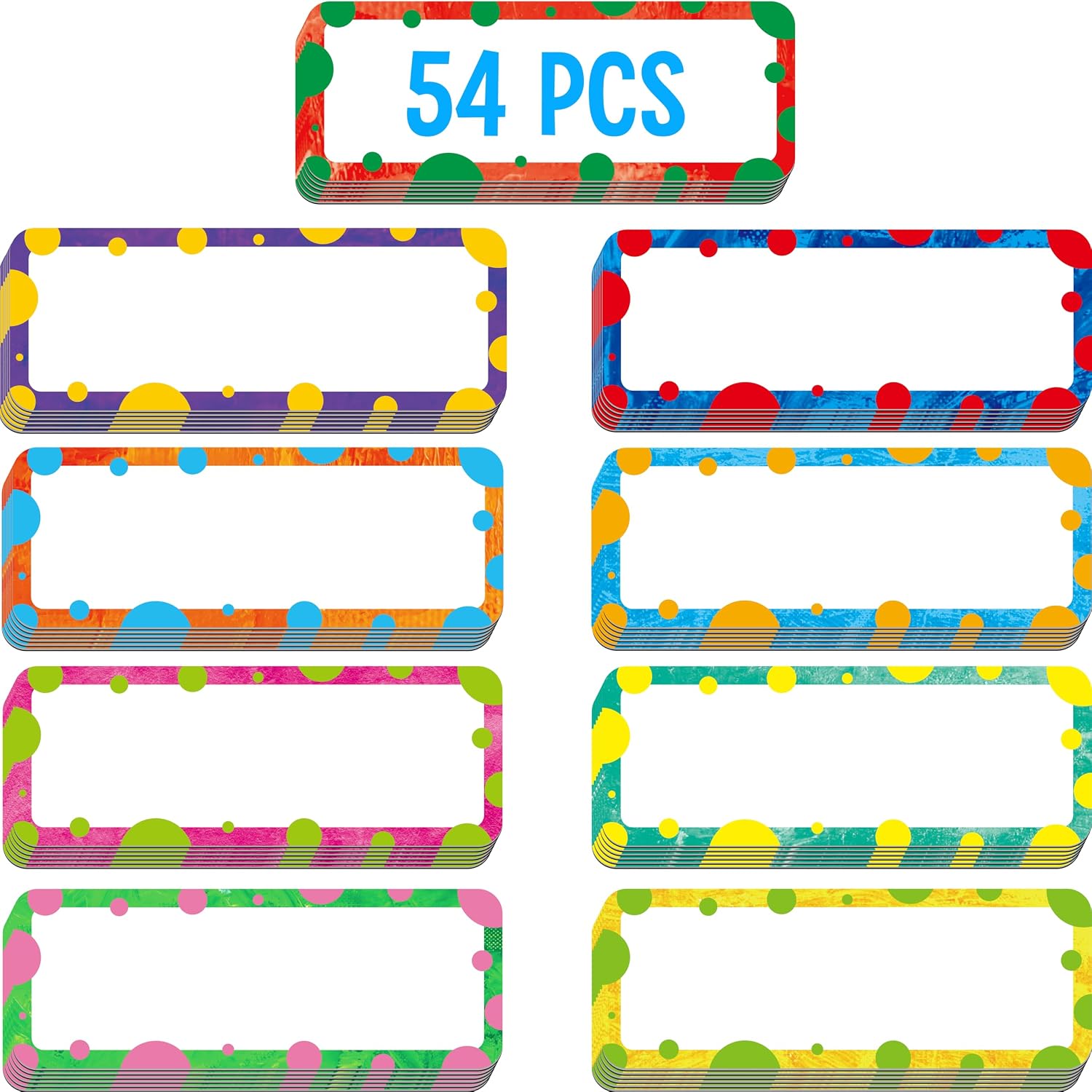 Whiteboard Magnetic - 54Pcs Magnetic Name Tags, Dry Erase