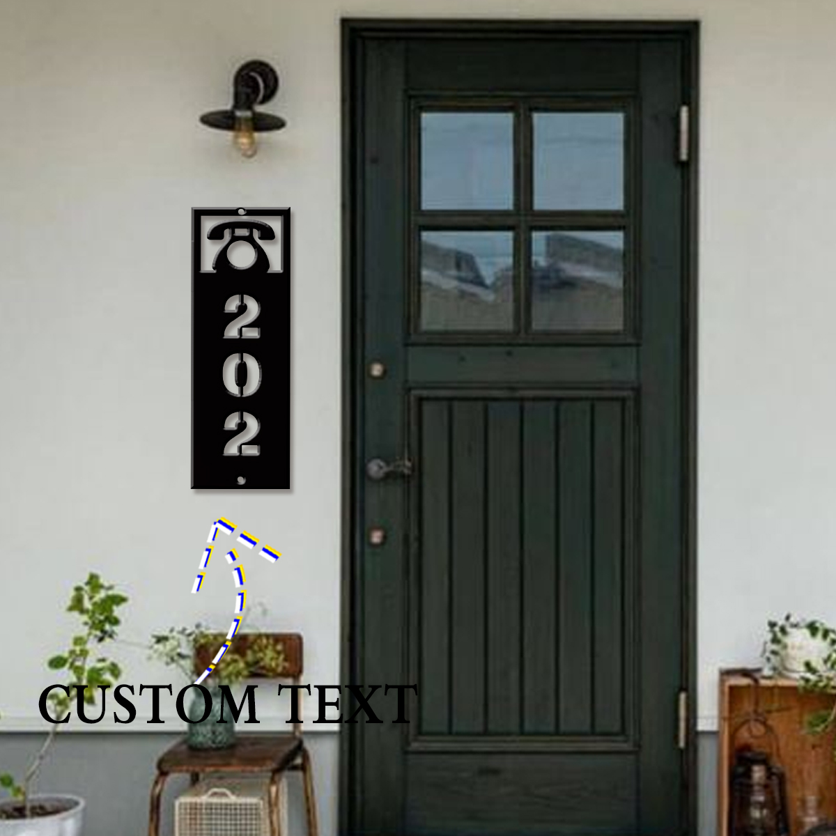 Address Home Office - 1Pc Custom modern Metal Street Address