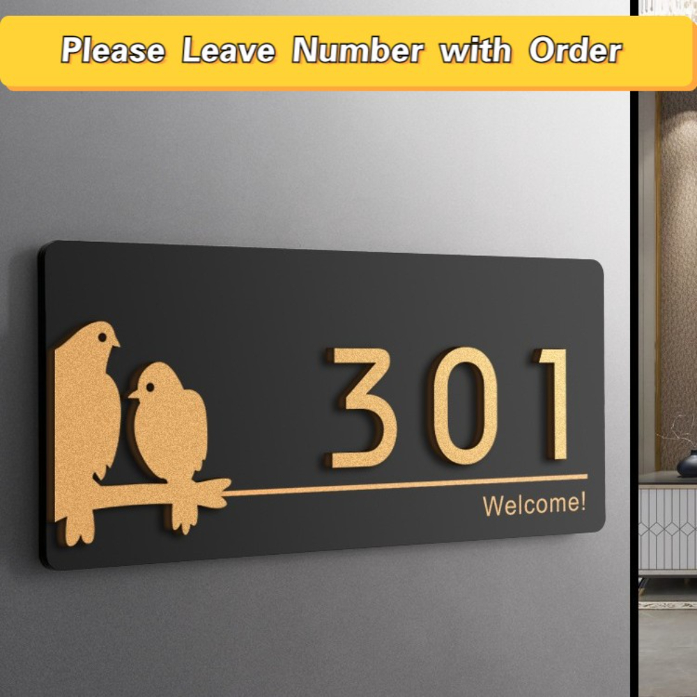 Address Home Office - Acrylic Modern Door Plates Shop Sign