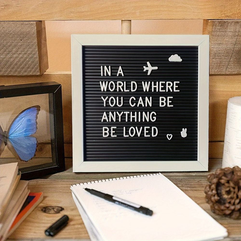 Letter Tray Desk - Multifunctional Wooden Letter Message Board Changeable
