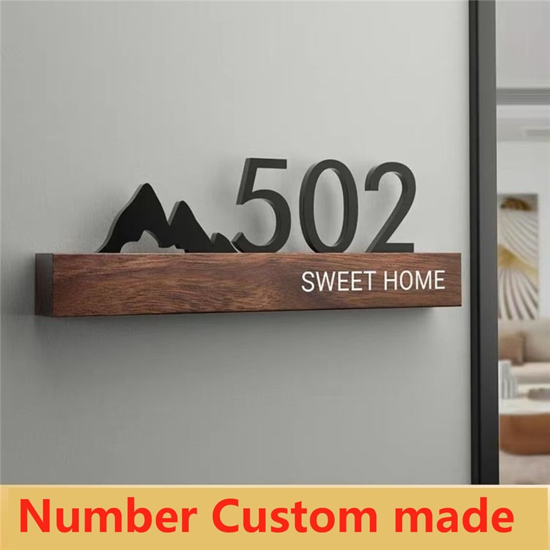Address Home Office - Acrylic Door Plate Shop Sign Customized