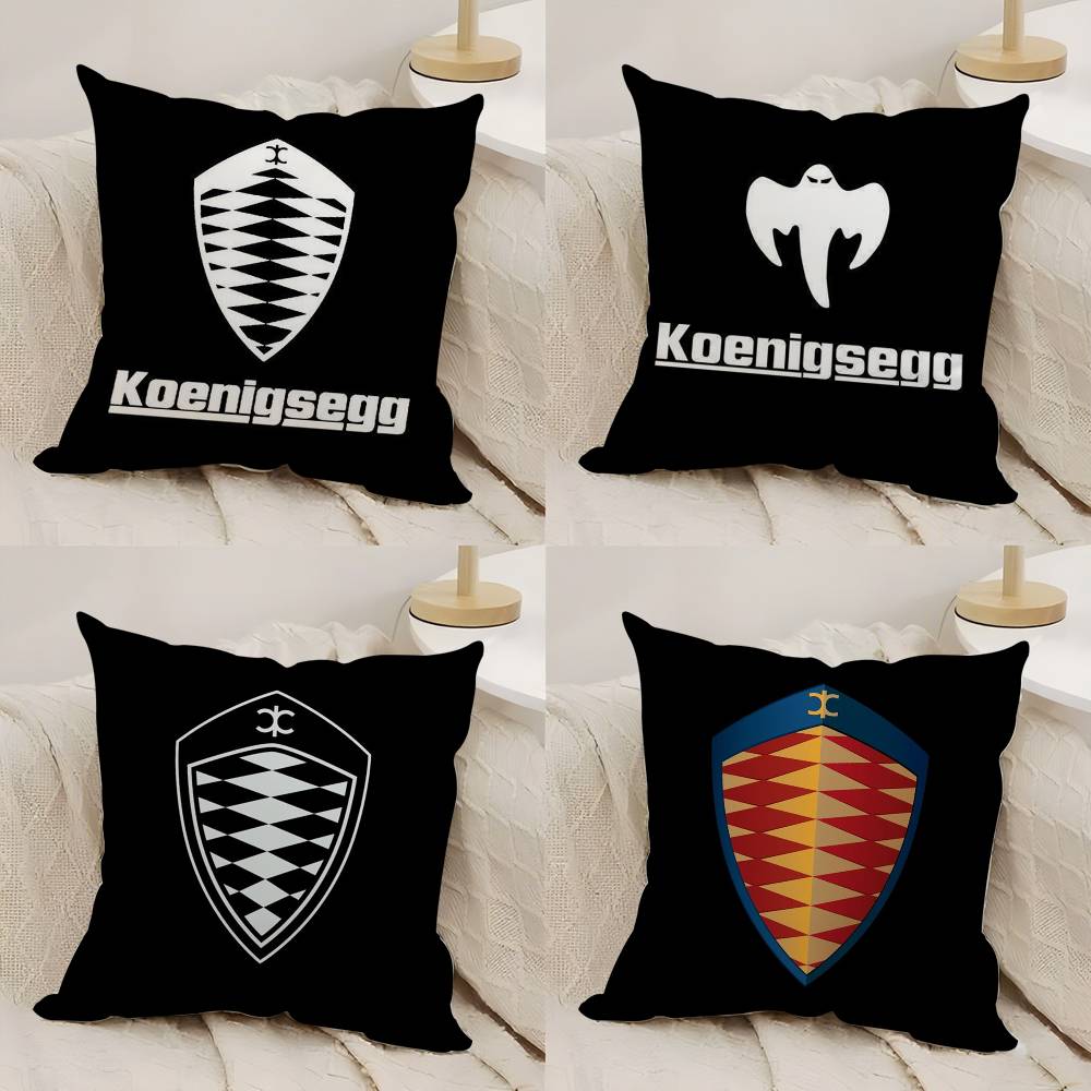 Home Office Logo - Luxury Car K-koenigsegg Logo Pillow Case