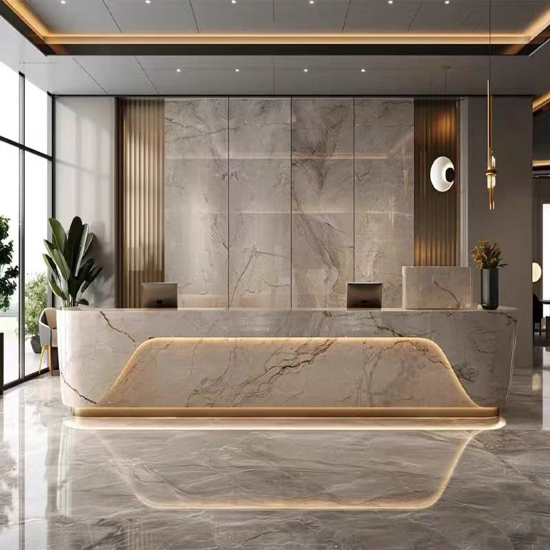 Floor Elegant Reception Desk L - Home Office Tienda review and price
