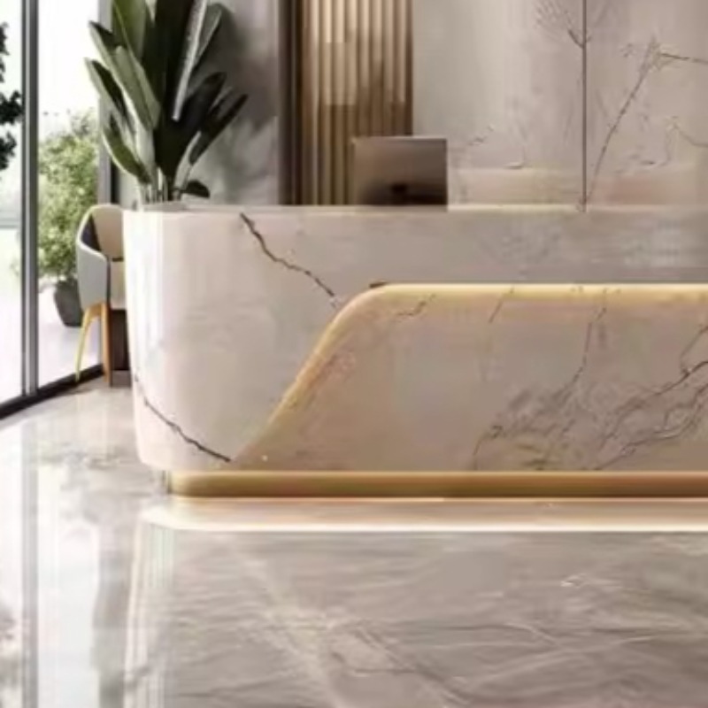 Floor Elegant Reception Desk L - Home Office Tienda review and price