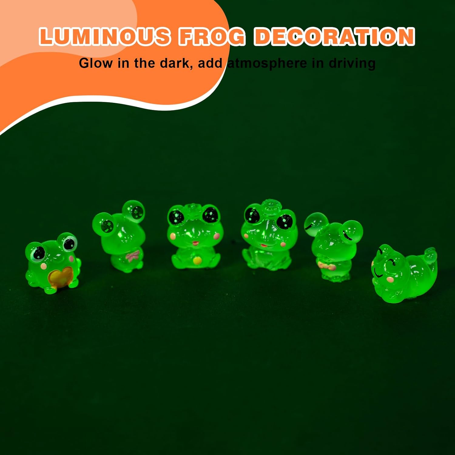 6PCS Fun Luminous Frog Car Das - Home Office With View review and price