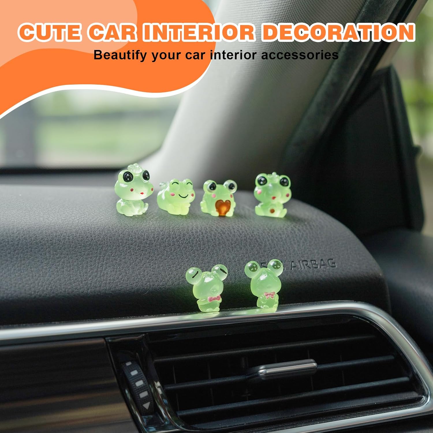 6PCS Fun Luminous Frog Car Das - Home Office With View review and price