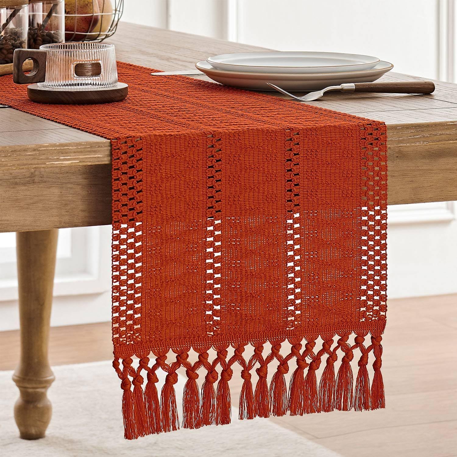 Beige Boho Linen Table Runner  - Home Office News review and price
