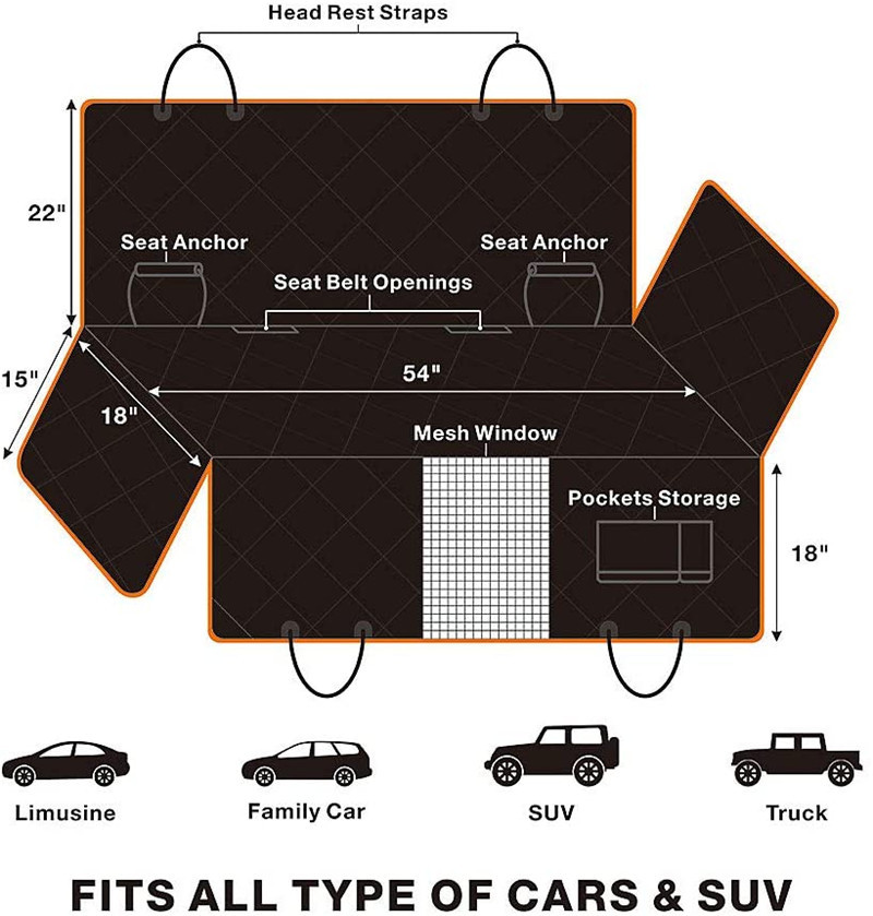 Dog Car Seat Cover Mesh Car Re - Mesh Back Cushion review and price