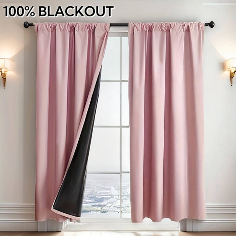 1pc 100% Blackout Curtain with - Home Office Gadgets review and price