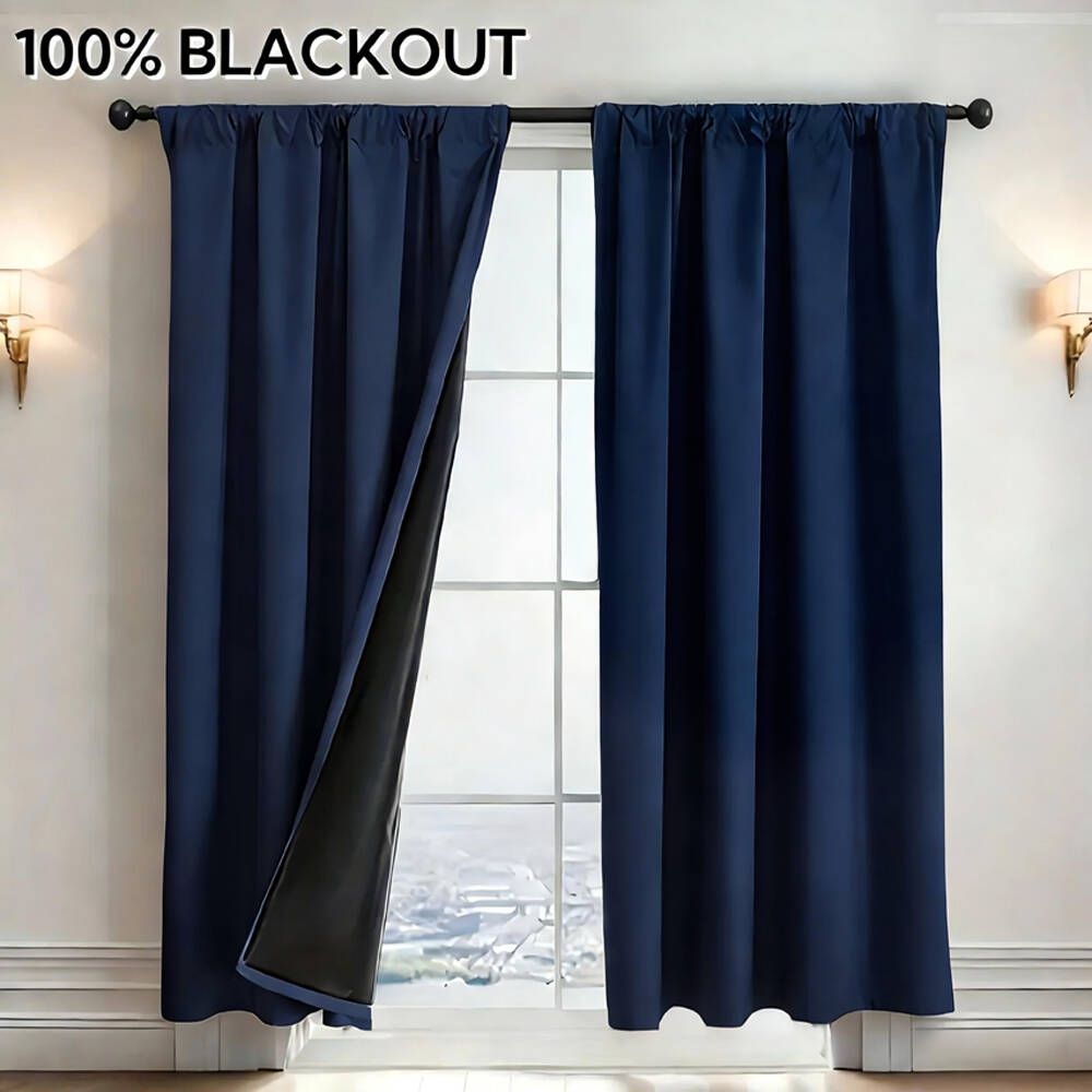 1pc 100% Blackout Curtain with - Home Office Gadgets review and price