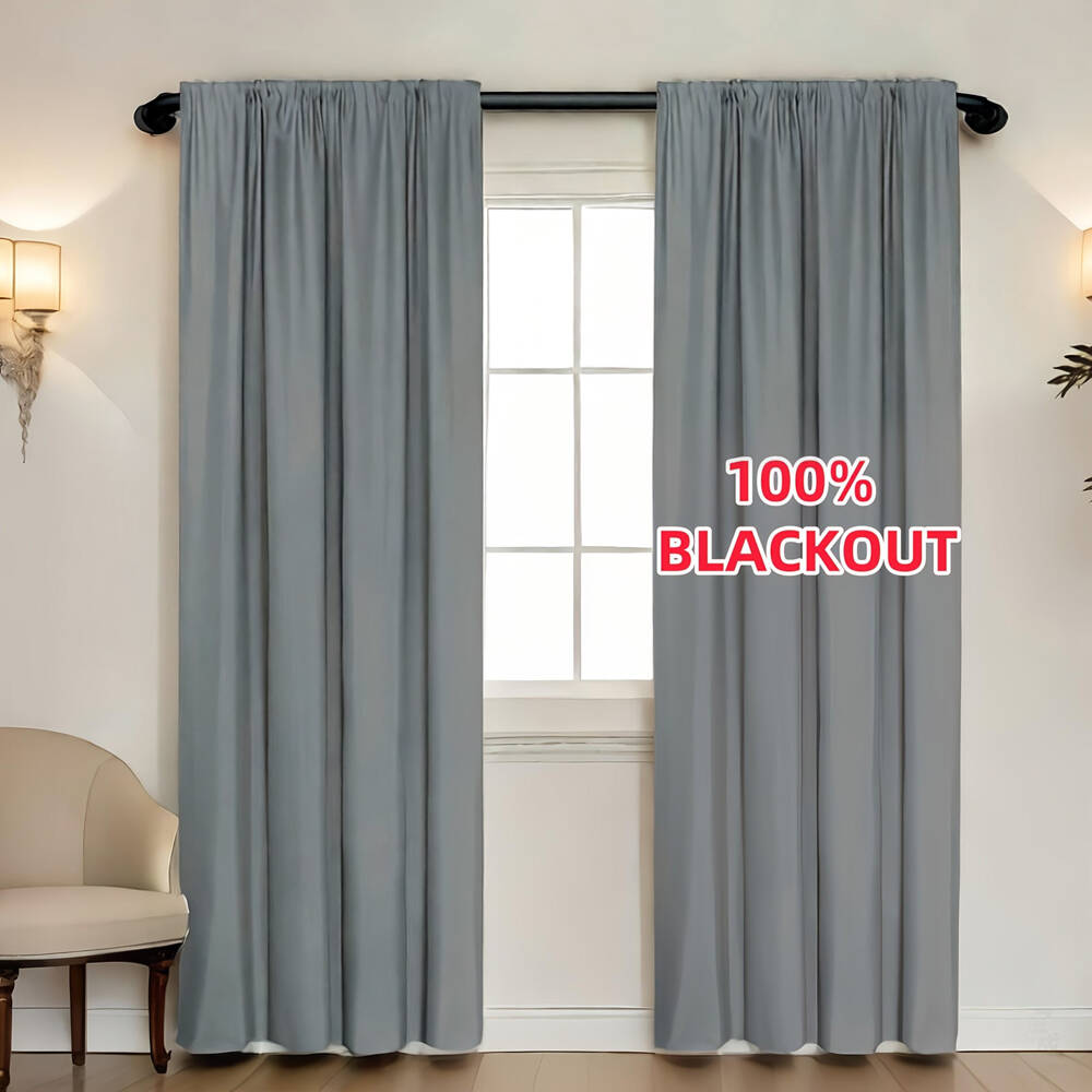 1pc 100% Blackout Curtain with - Home Office Gadgets review and price