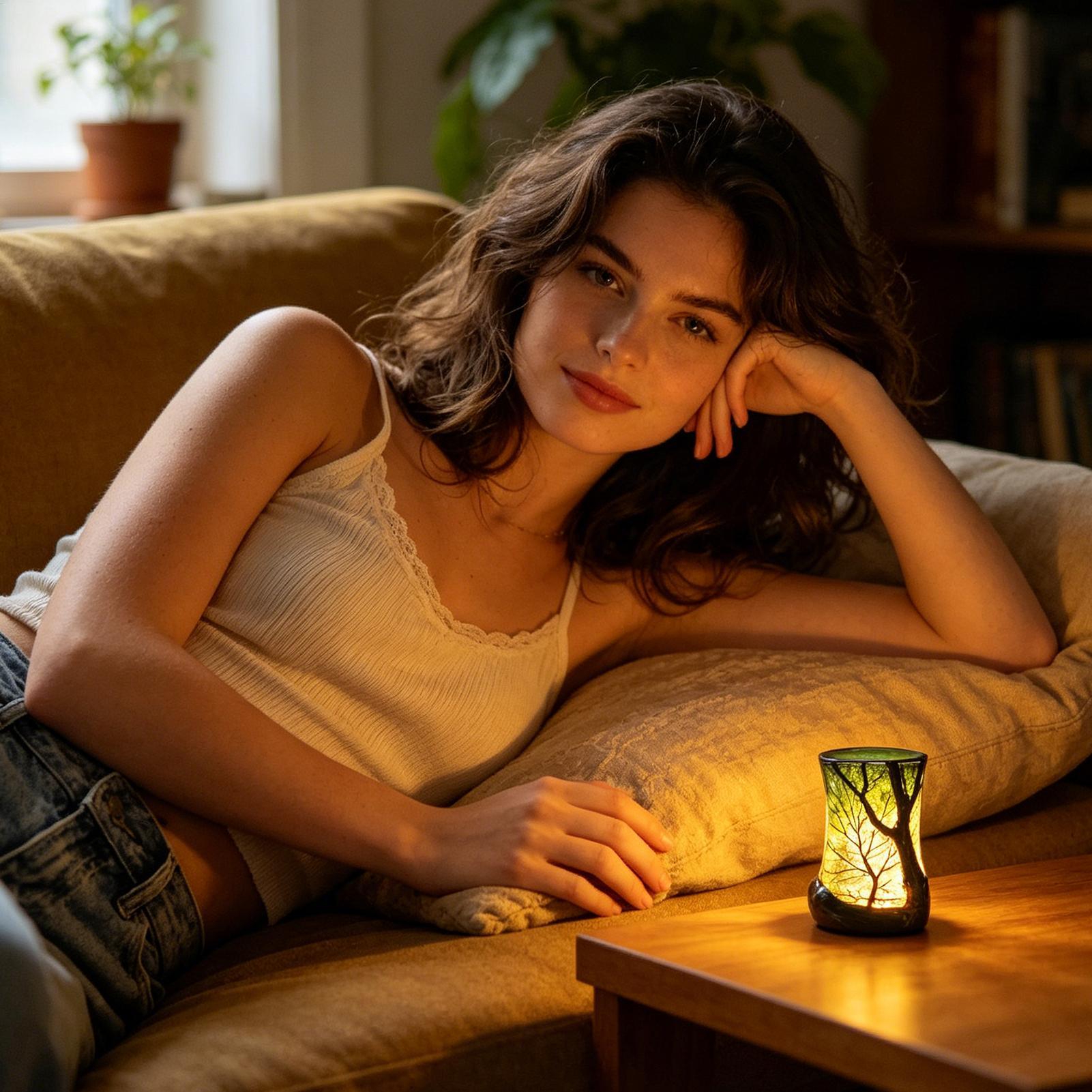 Bedside Table Lamp Forest Nigh - Home Office Gadgets review and price