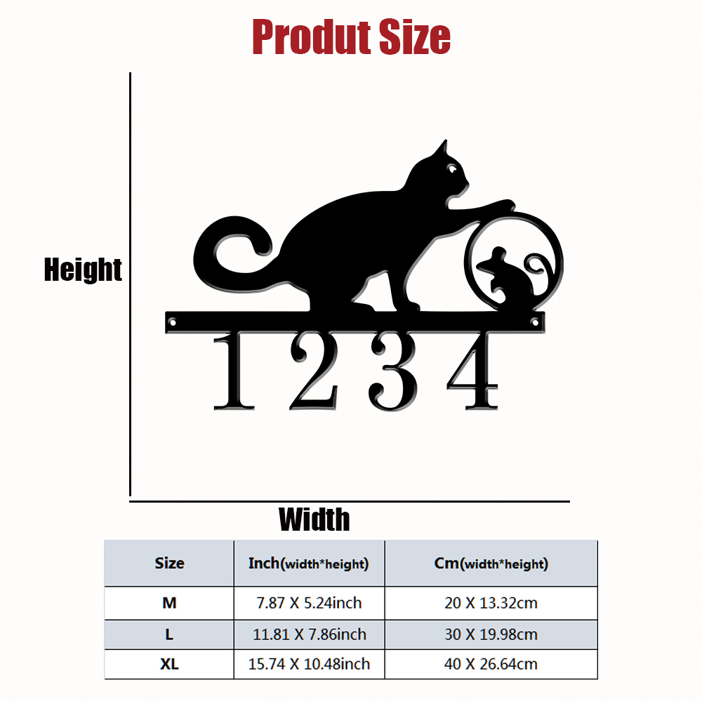 1Pc Custom cat Metal Door Stre - Home Office Gifts review and price
