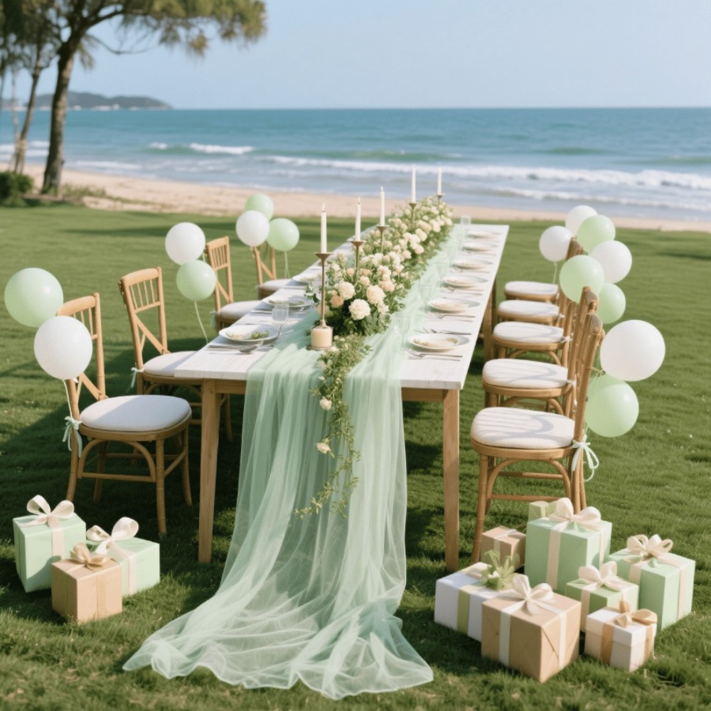 Wedding Sheer Table Runner, Bo - Home Office News review and price