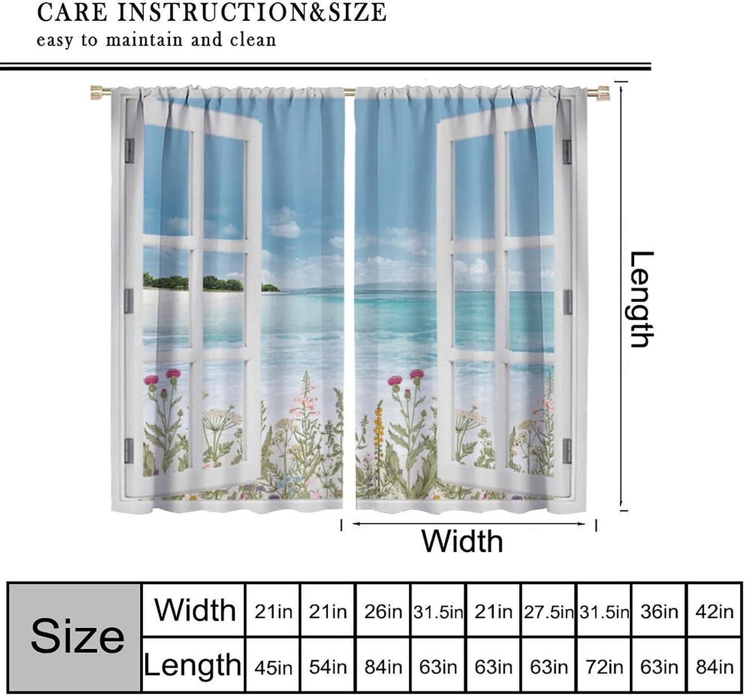 Polyester Tropical Coastal Bea - Home Office With View review and price