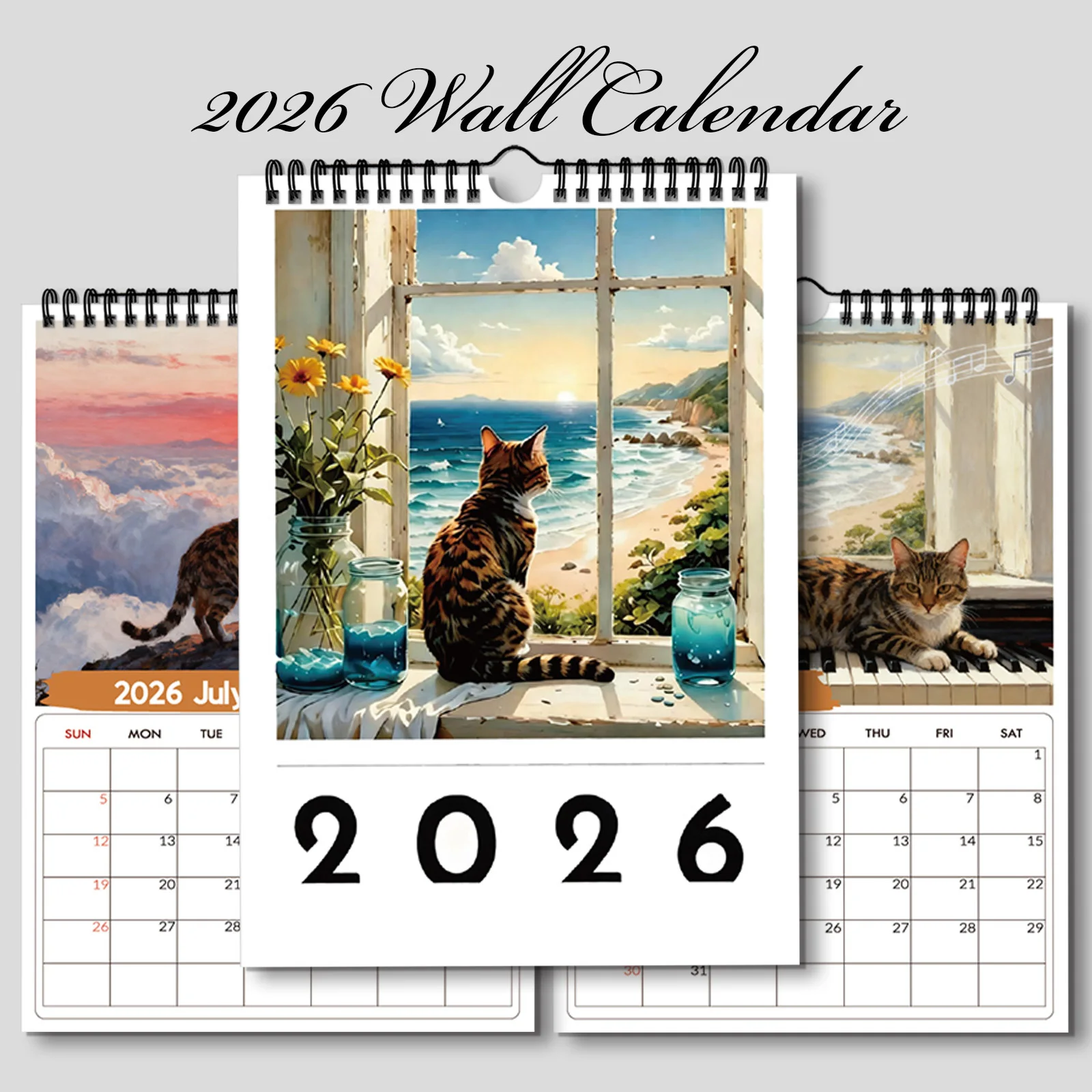 1PC 2026 Wall Calendar, Window - Home Office With View review and price