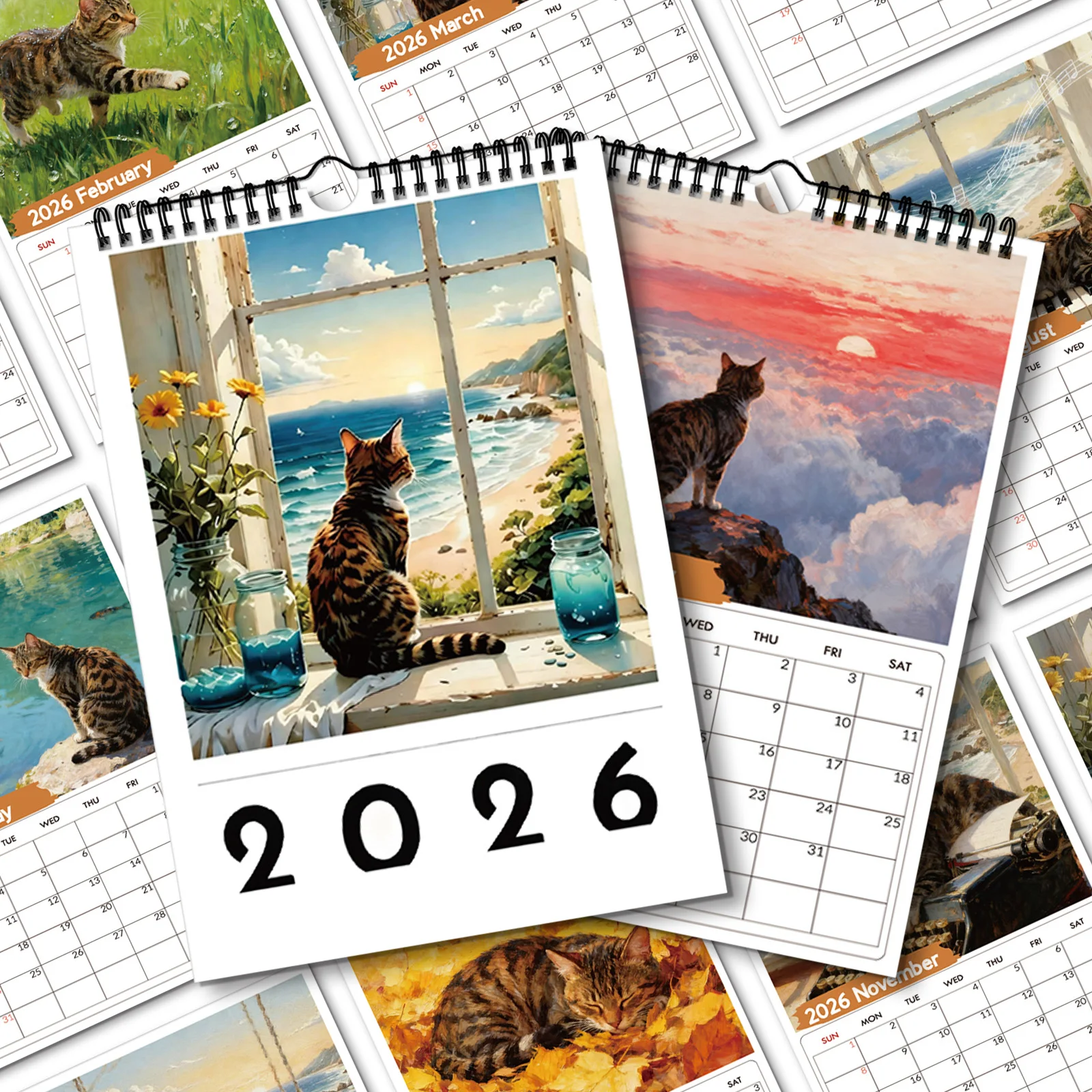 1PC 2026 Wall Calendar, Window - Home Office With View review and price