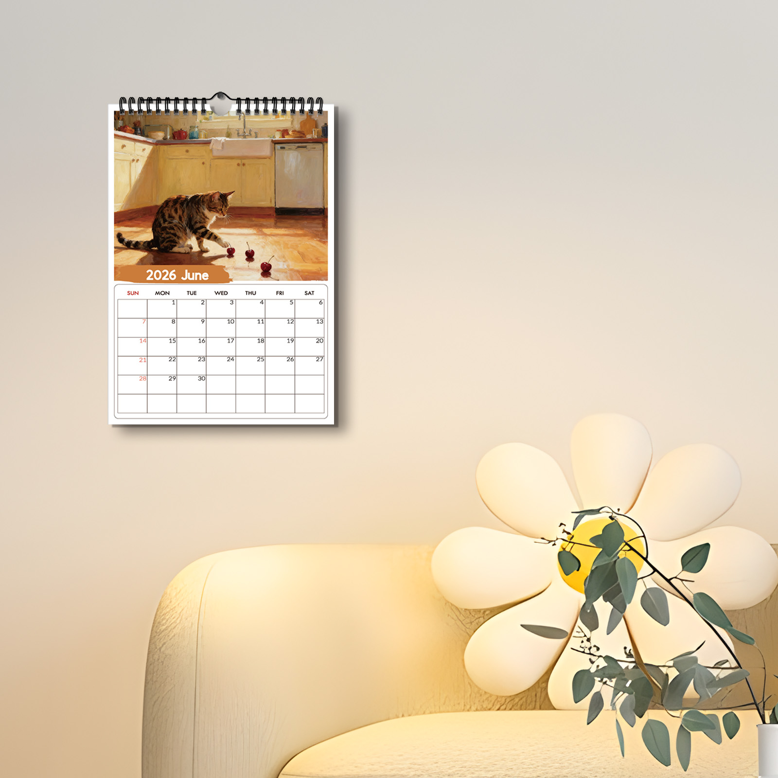 1PC 2026 Wall Calendar, Window - Home Office With View review and price