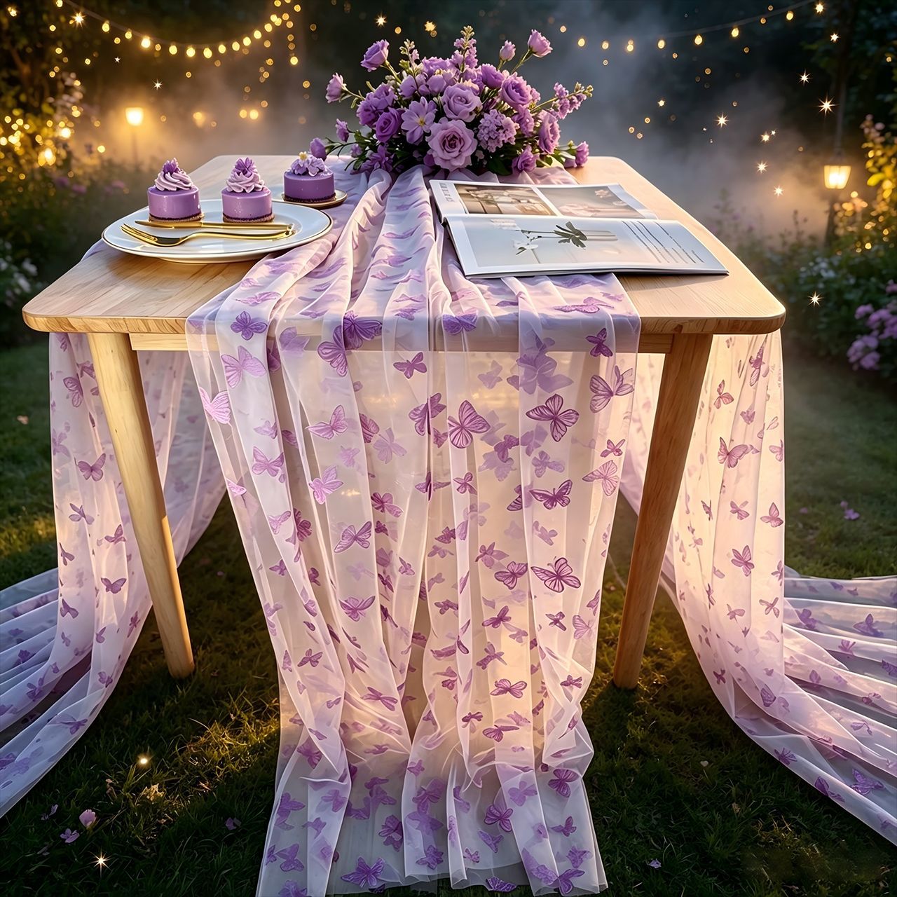 Nylon Tulle Flocked Butterfly  - Home Office News review and price