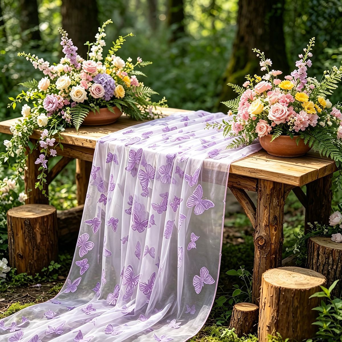 Nylon Tulle Flocked Butterfly  - Home Office News review and price