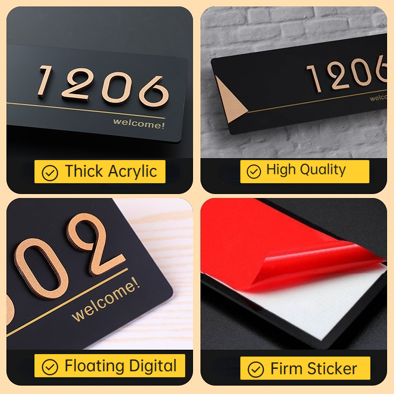 Acrylic Modern Door Plates Sho - Address Home Office review and price