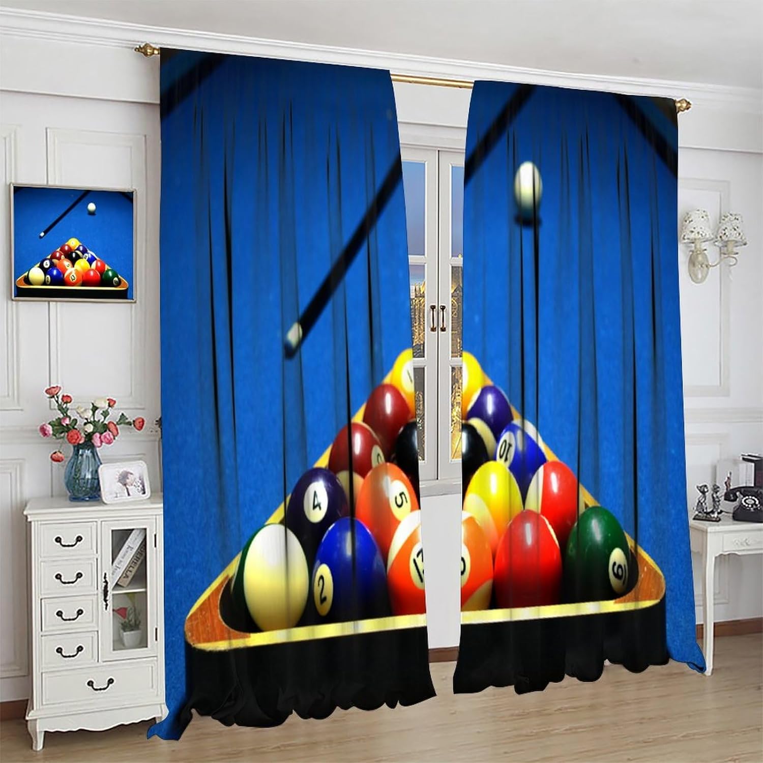 Billiard Sports Curtains, High - Home Office With View review and price