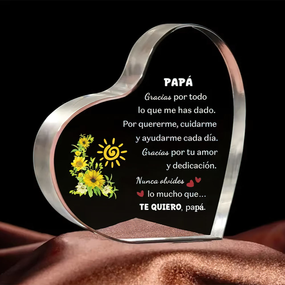 Spanish dad heart-shaped acryl - Home Office Logo review and price