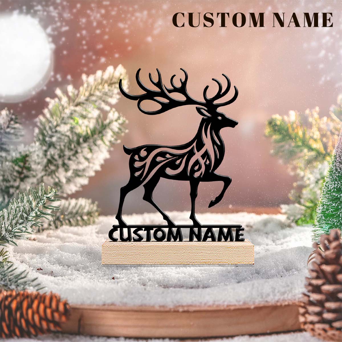 1Pc Csutom  Running Deer Woode - Home Office Gifts review and price