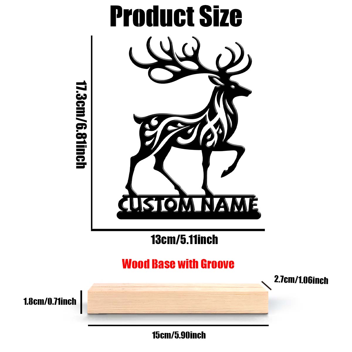 1Pc Csutom  Running Deer Woode - Home Office Gifts review and price