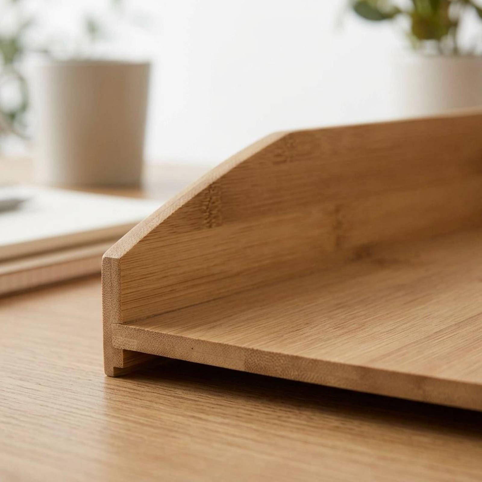 Letter Tray Bamboo Stackable L - Letter Tray Desk review and price