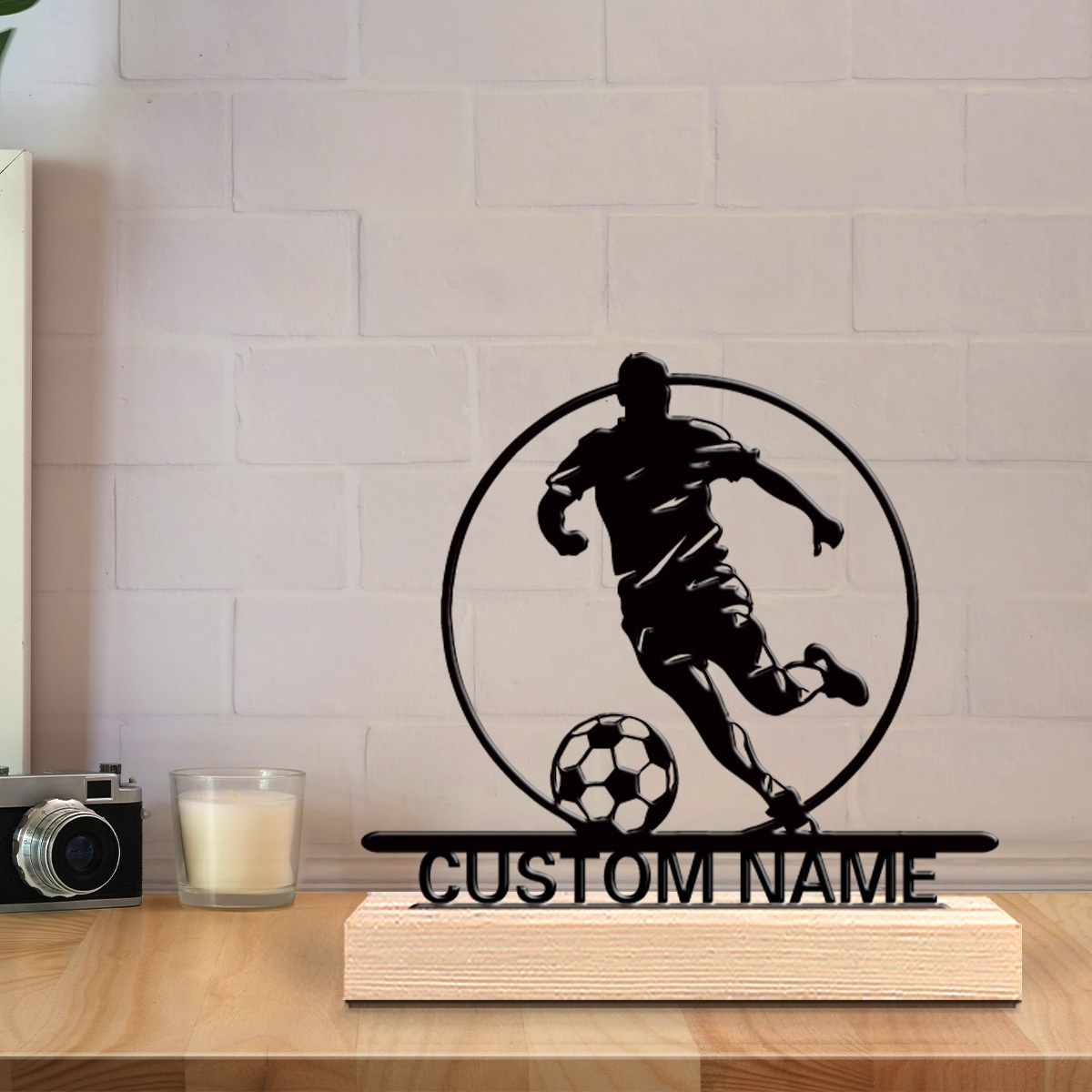 Custom Soccer Player Metal Sta - Home Office Gifts review and price