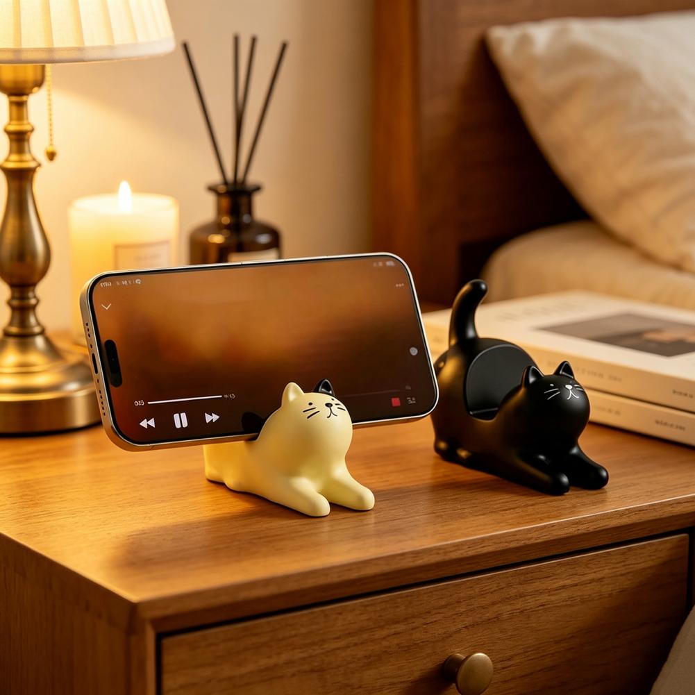 Weighted Phone Stand Cute Cat  - Home Office With View review and price