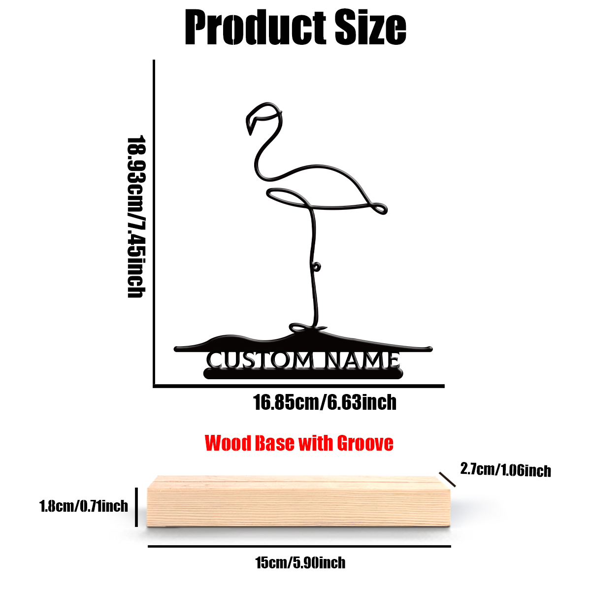 1Pc Csutom Name Cute Flamingo  - Home Office Gifts review and price