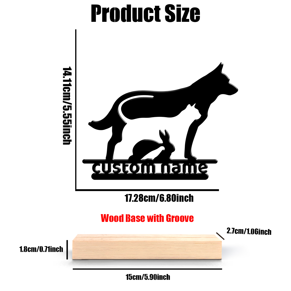 1Pc Csutom Dog Cat Rabbit Wood - Home Office Gifts review and price