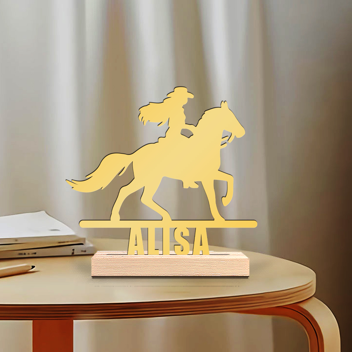 1Pc Csutom Horse Ridding Girl  - Home Office Gifts review and price