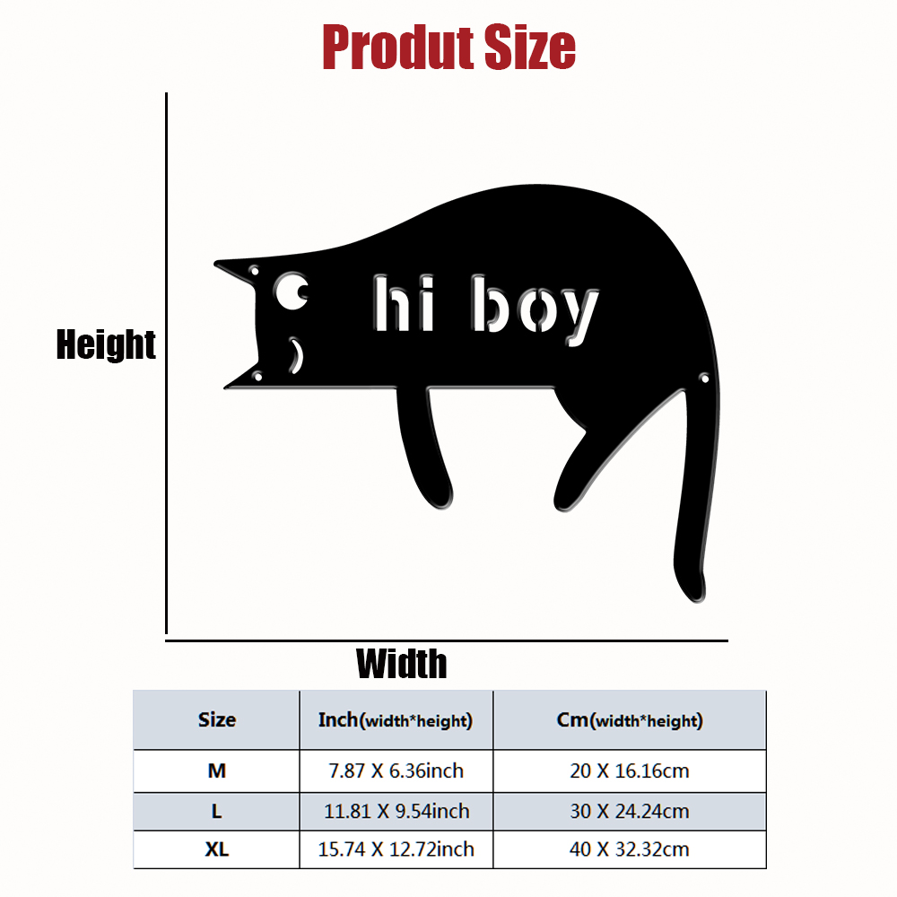 1Pc Custom cat Metal Door Stre - Home Office Gifts review and price