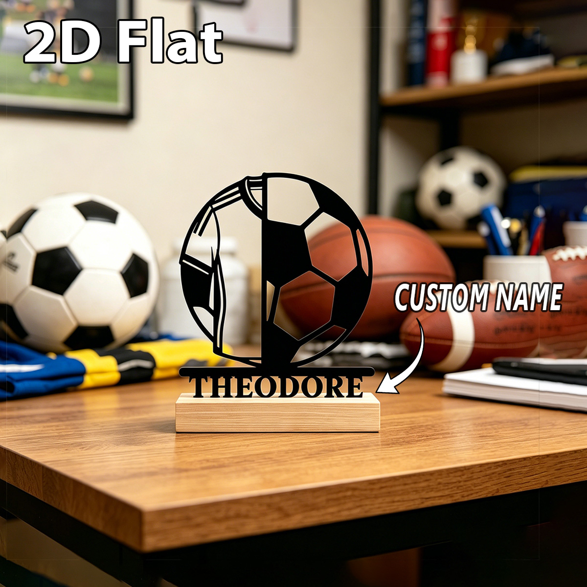 1Pc Csutom Football Soccer Woo - Home Office Gifts review and price