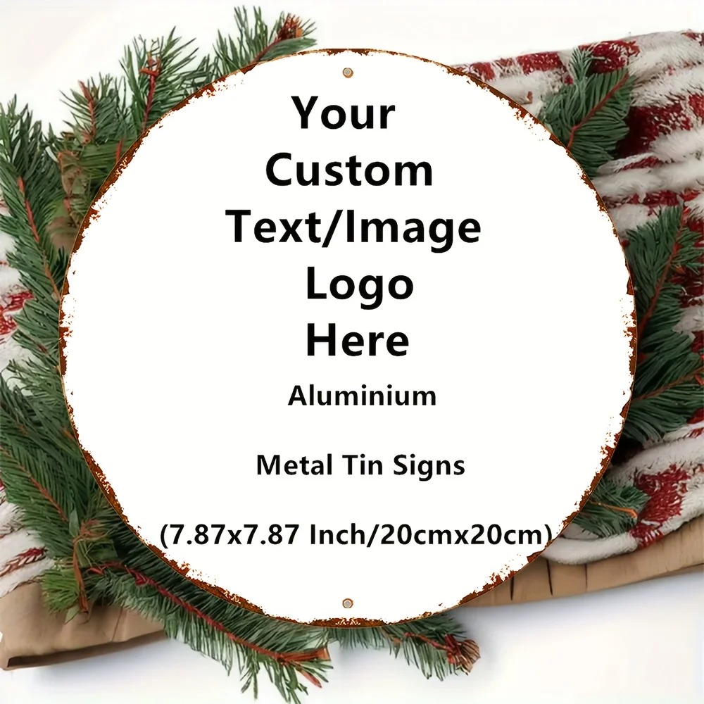 Custom Round Tin Sign - Vintag - Home Office Logo review and price
