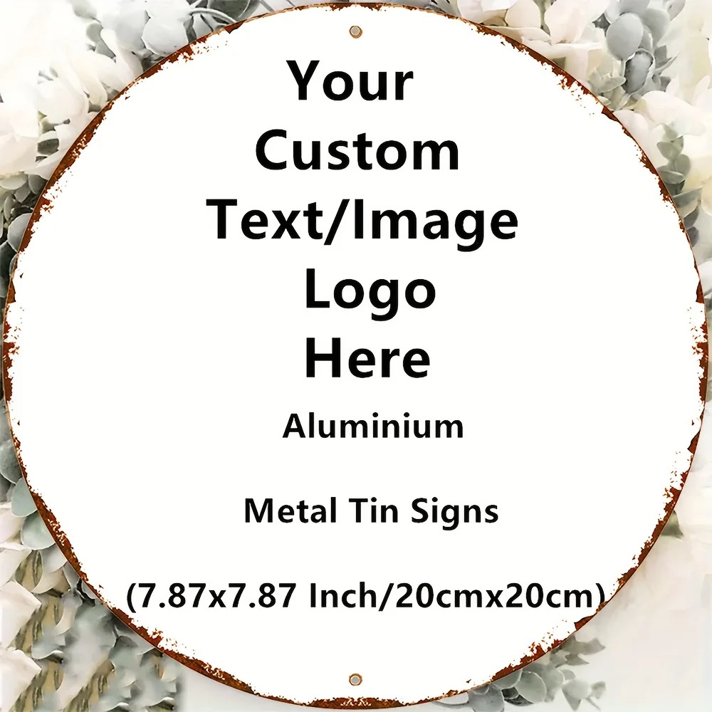 Custom Round Tin Sign - Vintag - Home Office Logo review and price
