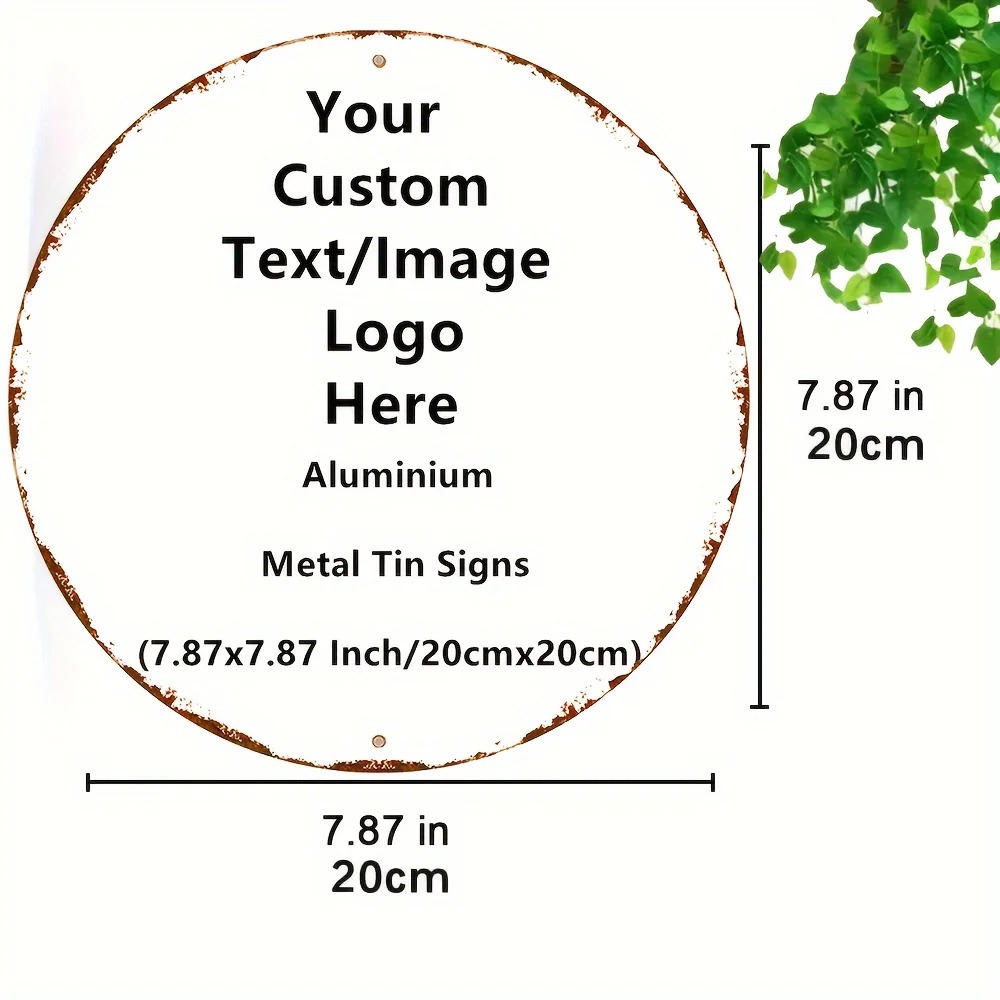 Custom Round Tin Sign - Vintag - Home Office Logo review and price