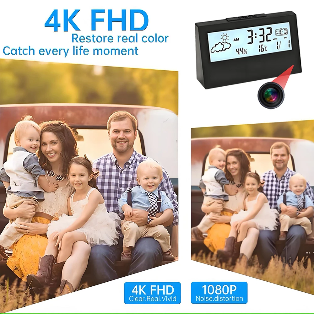 4K WiFi Clock Camera with Moti - Home Office With View review and price