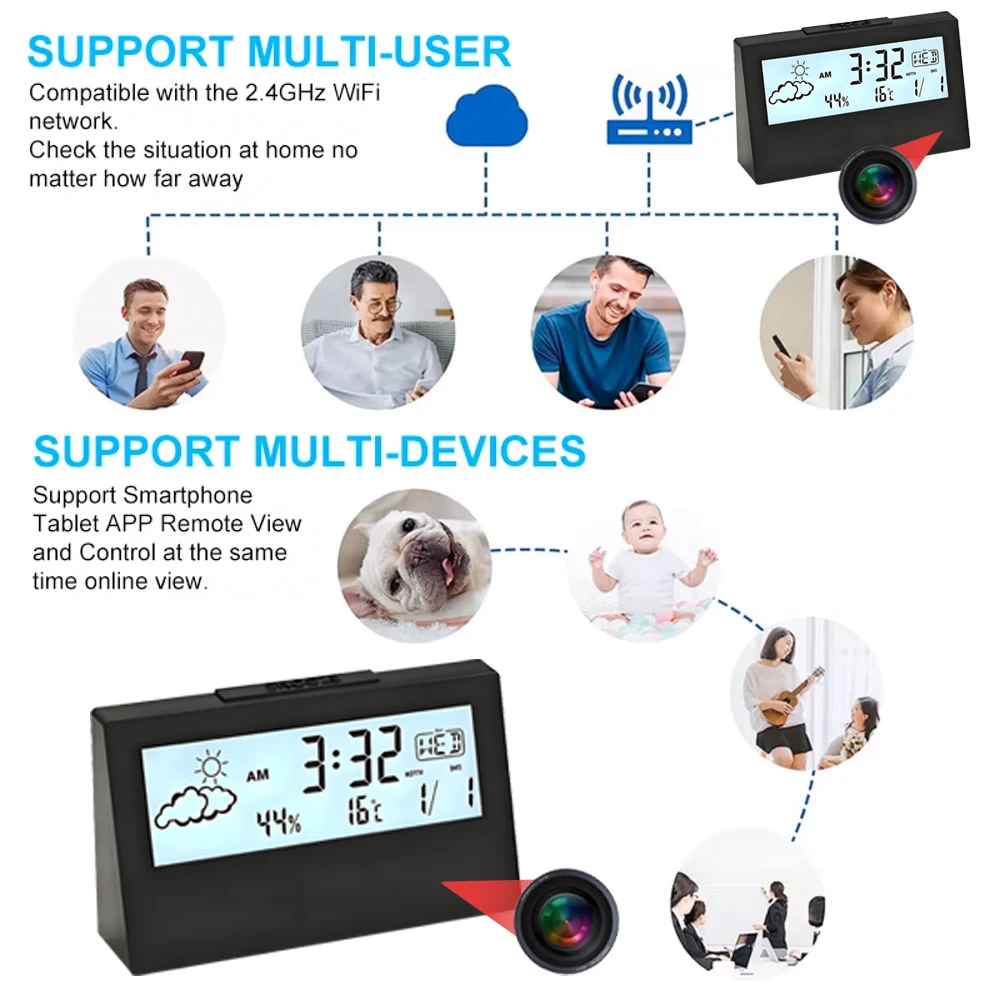 4K WiFi Clock Camera with Moti - Home Office With View review and price